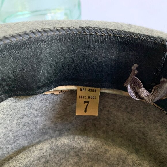 J. A. Miller Co. St. Paul MN Vintage Fedora Felt Microfelt Hat Gray Feathered - Picture 9 of 10